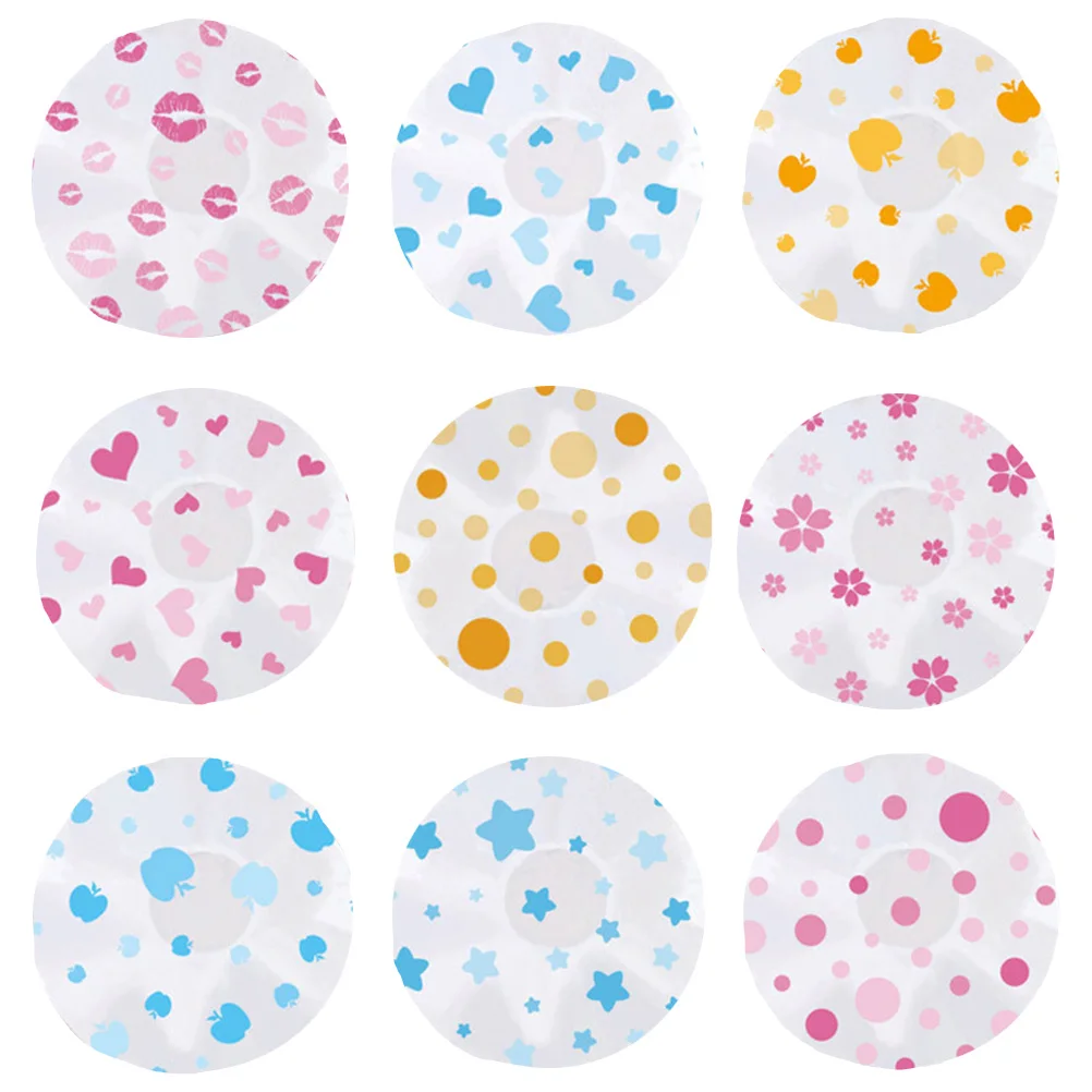 

24pcs Waterproof Shower Cap Hair Protector Soft Reusable Bath Hat for Women Lightweight Compact Foldable Travel Spa