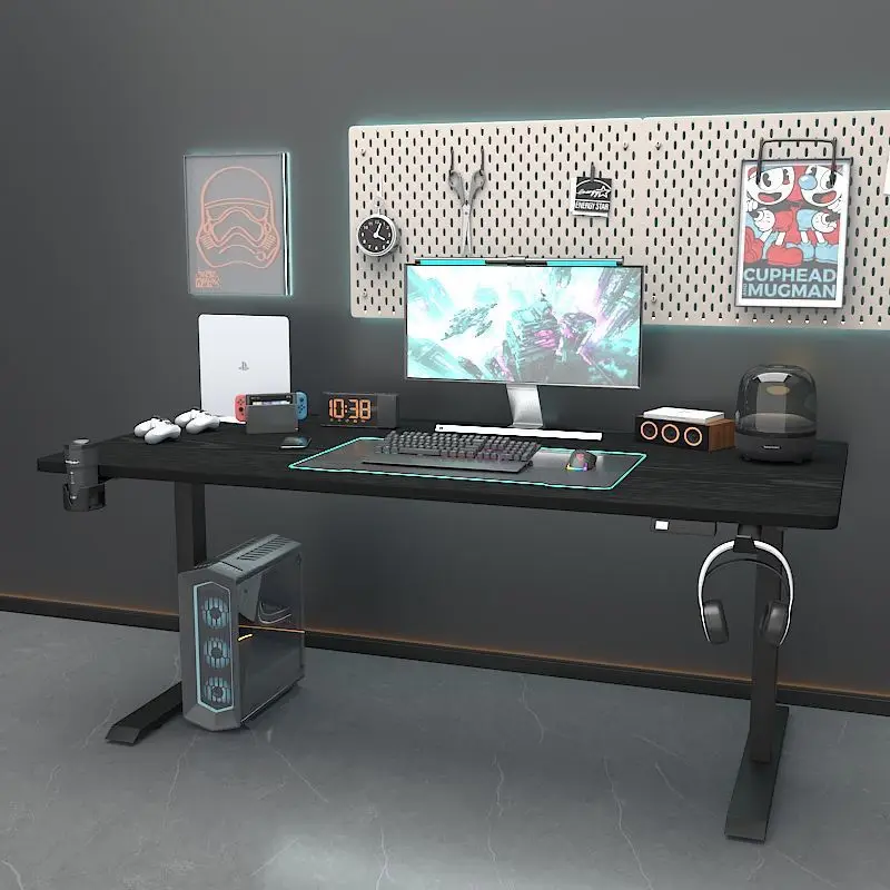 

Intelligent lifting table Fully automatic lifting computer table lifting desk e-sports table Double computer can be lifted