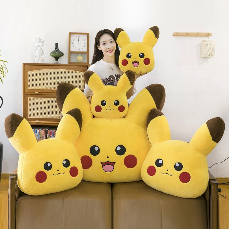 

Kawaii Pikachu Plush Toy Double Sided Pokemon Stuffed Doll Cute Cuddly Baby Pillow Ideal Kids Birthday Gift Soft Filled Doll