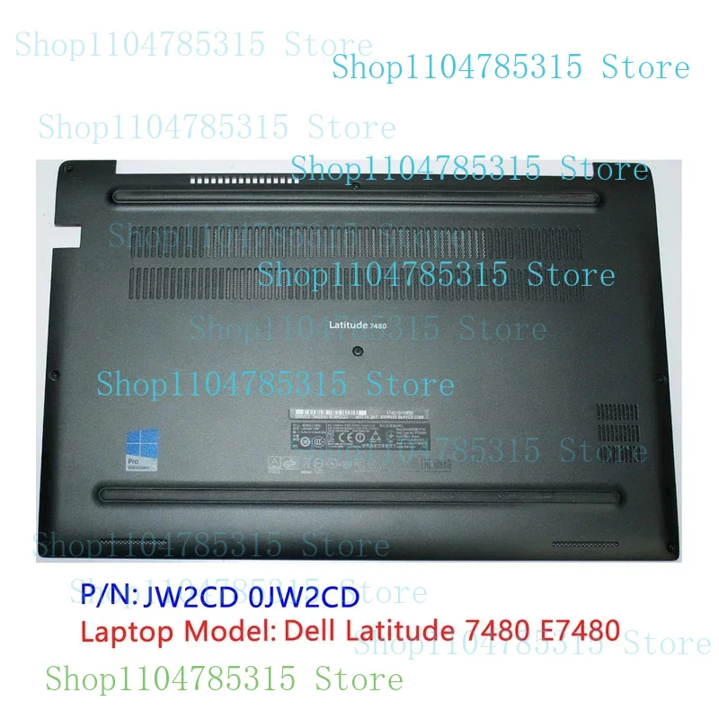 Черный новый оригинальный чехол для ноутбука Dell Latitude 7480 E7480, нижняя крышка корпуса JW2CD 0JW2CD Черный новый оригинальный чехол для ноутбука Dell Latitude 7480 E7480, нижняя крышка корпуса JW2CD 0JW2CD
