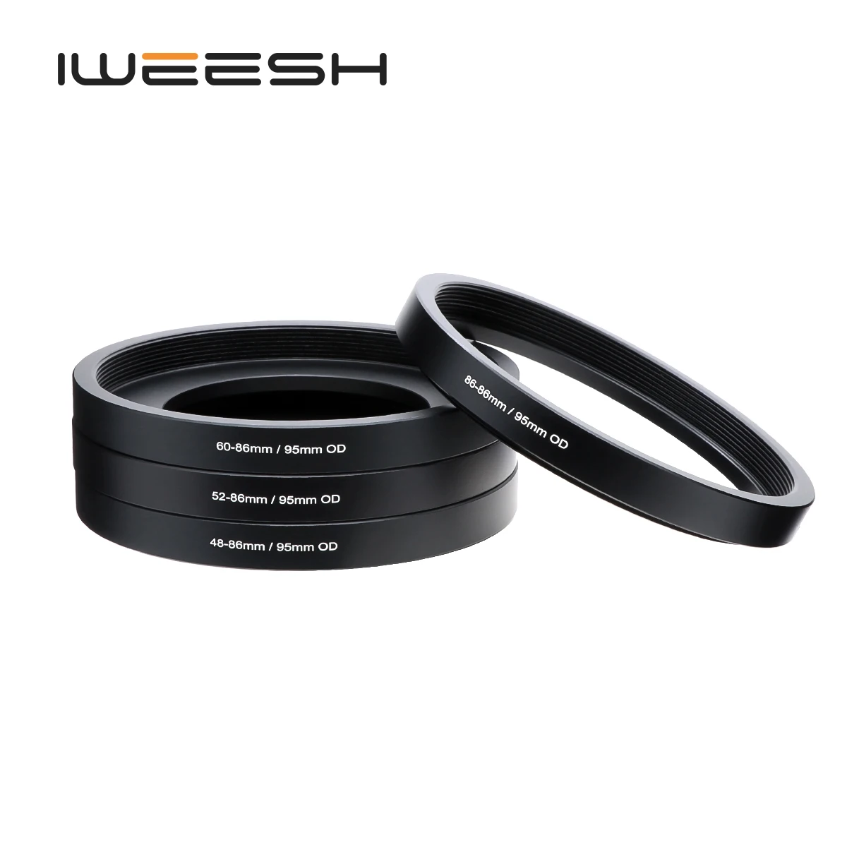 49/52/55/58/62/67/72/77/82/86mm-86mm (95mm O.D.) Matte Box Filter Adapter Step Up Front Ring