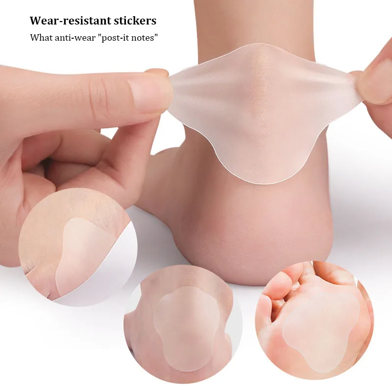 60Pieces Blister Plasters Invisible Hydrocolloid Gel Blister Bandages Blister Cushion Pad for Heel Foot Toe and Guard Skin