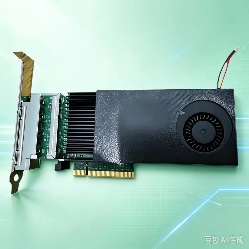 New A+ For Intel For X710-T4L 4-Port 10G Network Card Active Cooling Fan 0Y5M7N