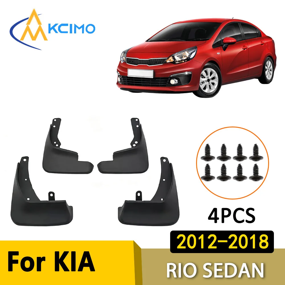 Guardabarros antiarañazos para KIA Rio Sedan 2012 2013 2014 2015 2016 2017 2018, accesorios protectores delanteros y traseros para coche
