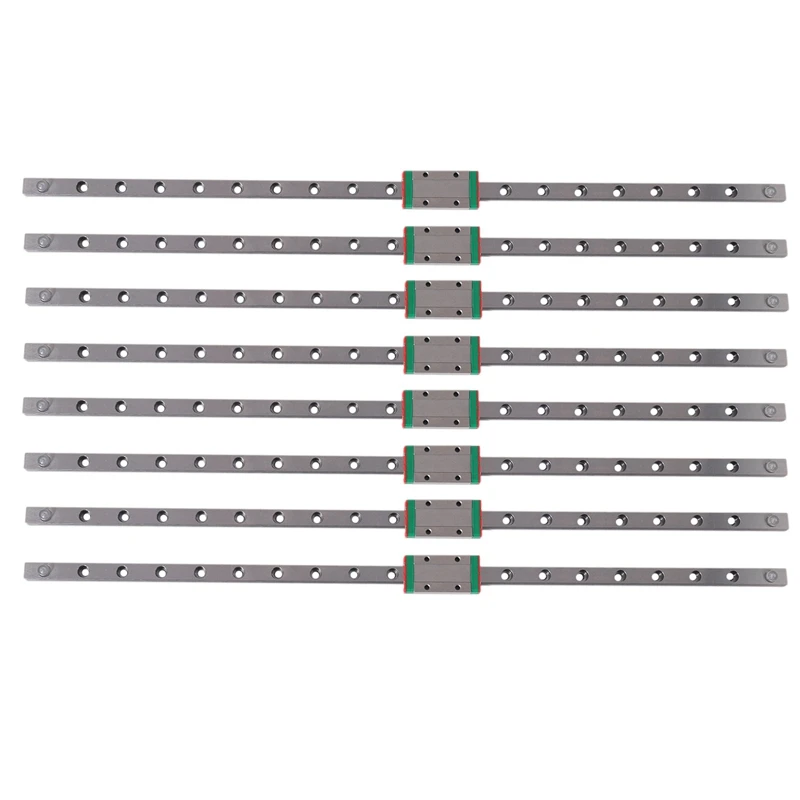 

8Pcs 9Mm Linear Guide Miniature Rail MGN9 400Mm Linear Rail And 1 Pcs MGN9H Miniature Rail Slider