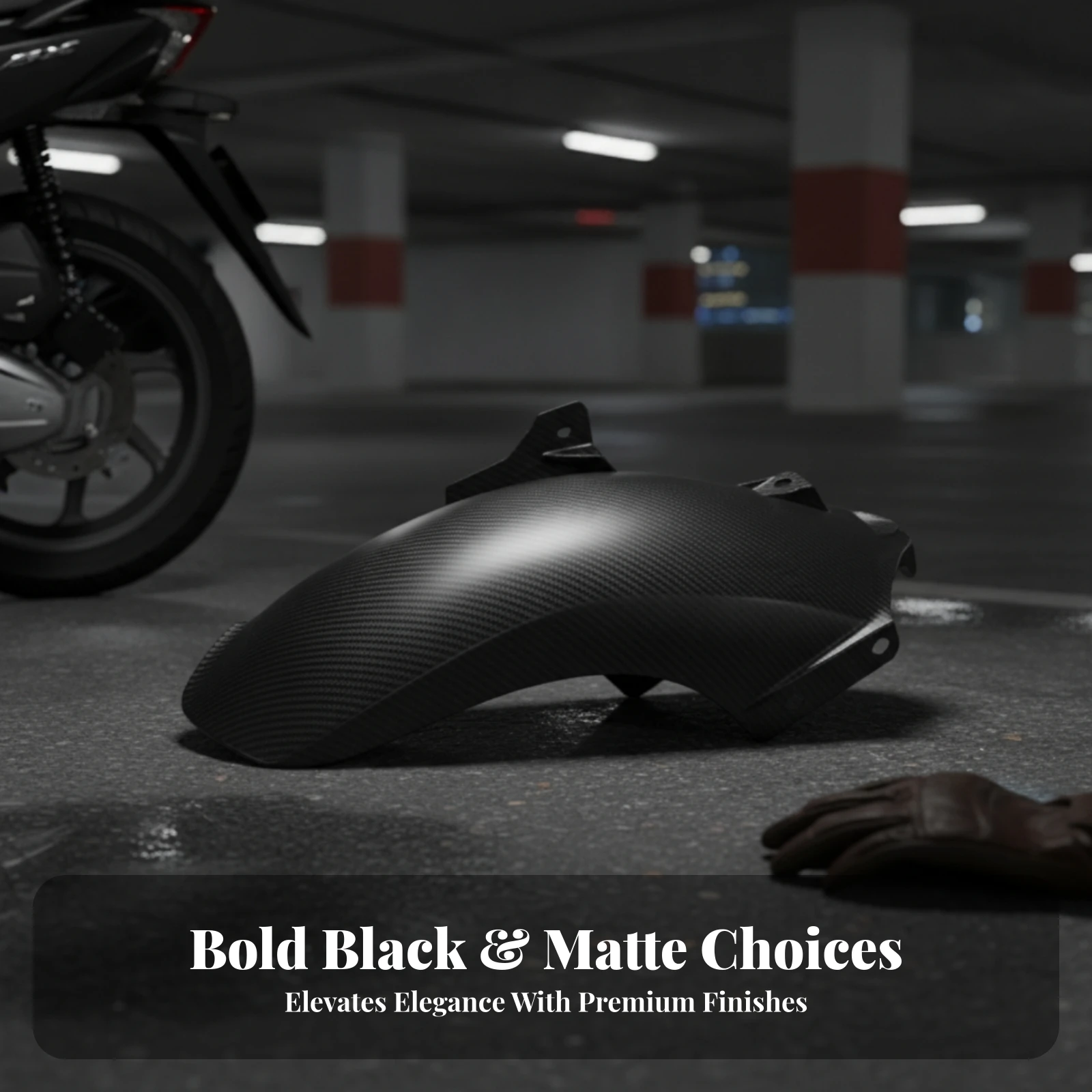 

Carbon Fiber Pattern Motorcycle Tire Hugger Rear Splash Guard for Japanese PCX160 ADV160 NS150GX Easy Mount