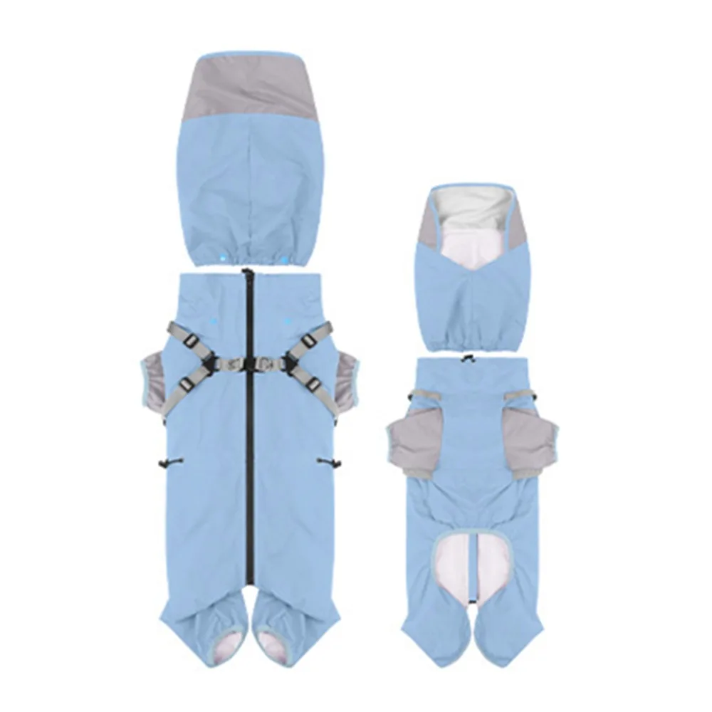 

Waterproof Pet Dog Raincoat with Hat Four Legged Clothing Outdoor Dog Raincoat Breathable S-XXL Dog Rain Jacket Rainy Weather