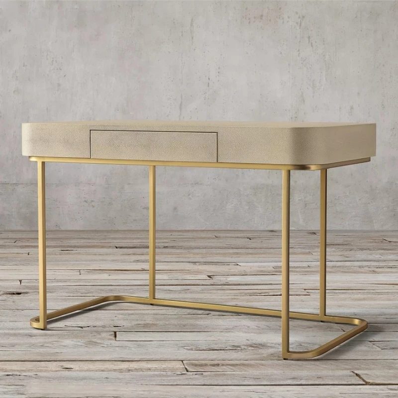 American retro solid wood, adult desk RH original order, modern simple light luxury desk, home dressing table