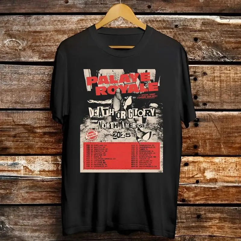 Футболка Palaye Royale Death or Glory Tour 2025, полный размер S 5XL Футболка Palaye Royale Death or Glory Tour 2025, полный размер S 5XL