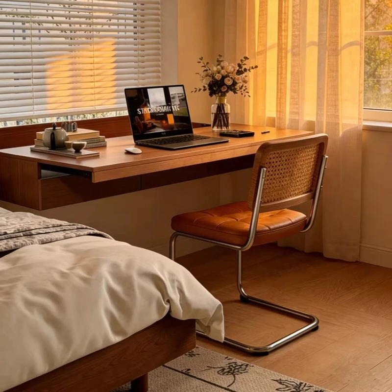 

Solid wood bay window desk, bedroom window sill computer table