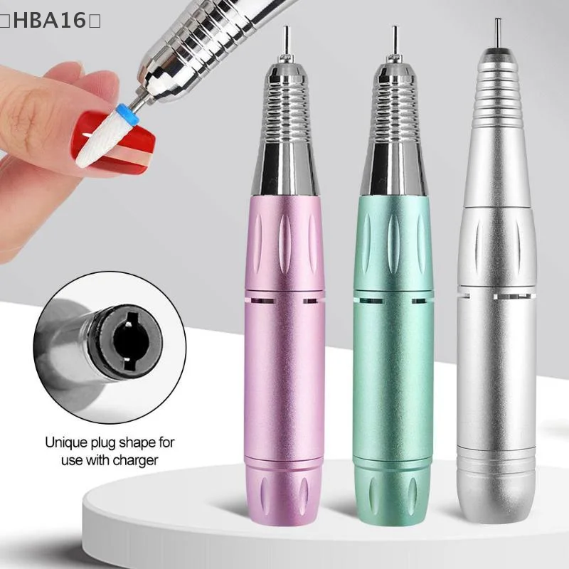 ómHBA16 Parque Elektrische DC Nagelboor Pen Handvat Bestand Polish Grind Machine Manicure Pedicure Tool Voor Nagels Boormachine Accessoires