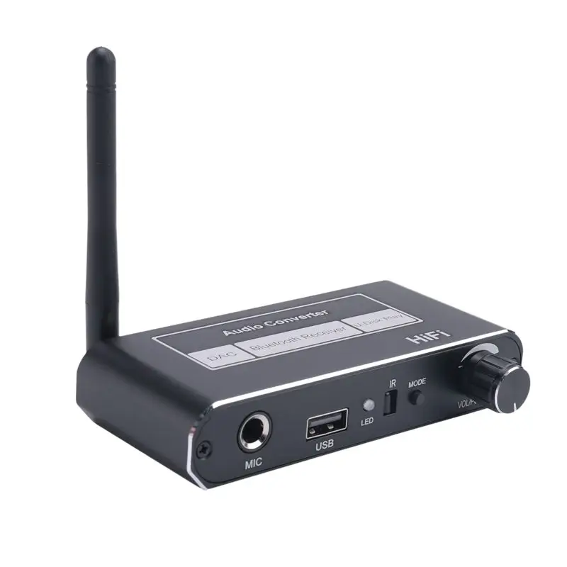 B03B-HIFI Bluetooth 5.2 Audio Receiver DAC Coaxial Digital To Analog Converter 3.5Mm AUX RCA Stereo Wireless Adapter