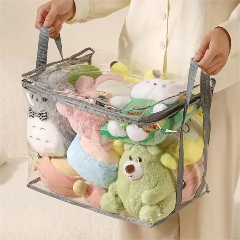Plush Toy Storage Bag Large Capacity Organizer for Children's Stuffed Animals, Student Book Waterproof Storage Study Container