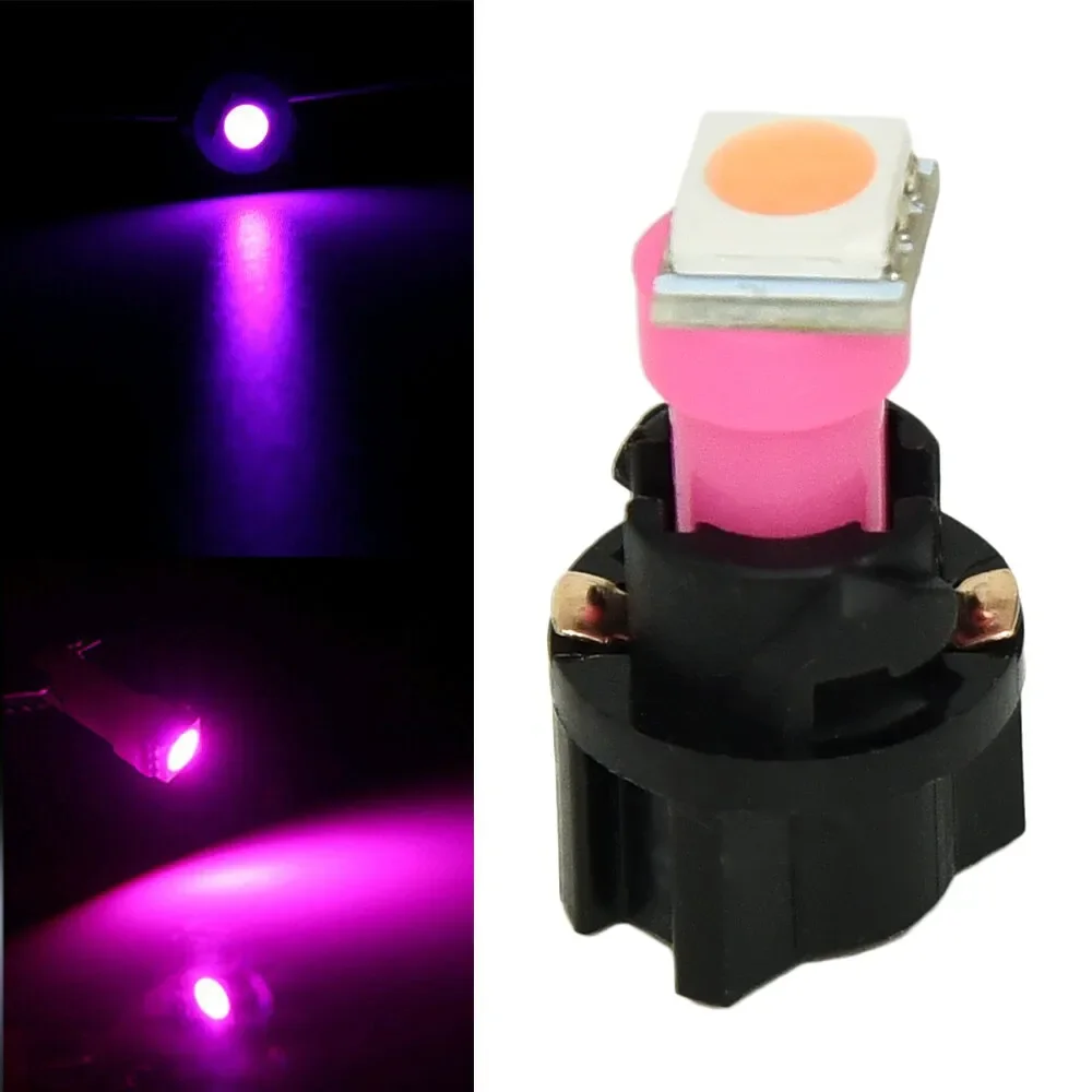 10pcs Purple 74 T5 LED Lights Car Interior Light Car Instrument Panel Light Dash Lamp Bulbs+Twist Sockets LED Super Bright