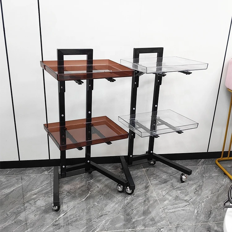 

Hot Sale Tool Makeup Barber Hairdressing Acrylic Beauty Hair Salon Trolley