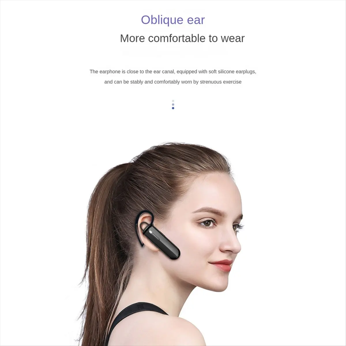 Headset Walkie-Talkie Tipe Hook A64I, Jangkauan 500 Kaki Persegi, Mesin Mini untuk Hotel, Headset Sipil