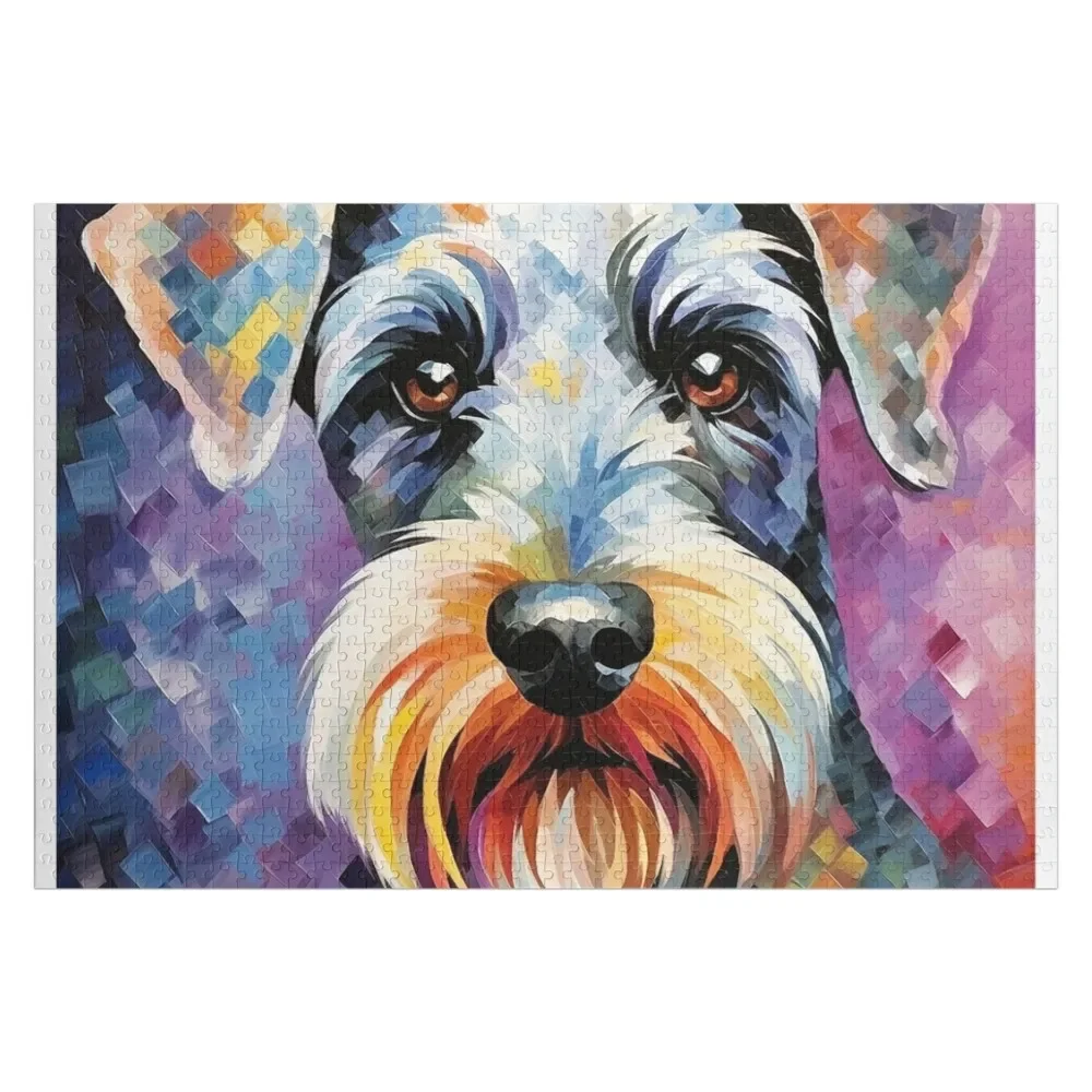 

Bathed in Schnauzer Light Jigsaw Puzzle Personalised Jigsaw Customized Gifts For Kids Toddler Toys Puzzle