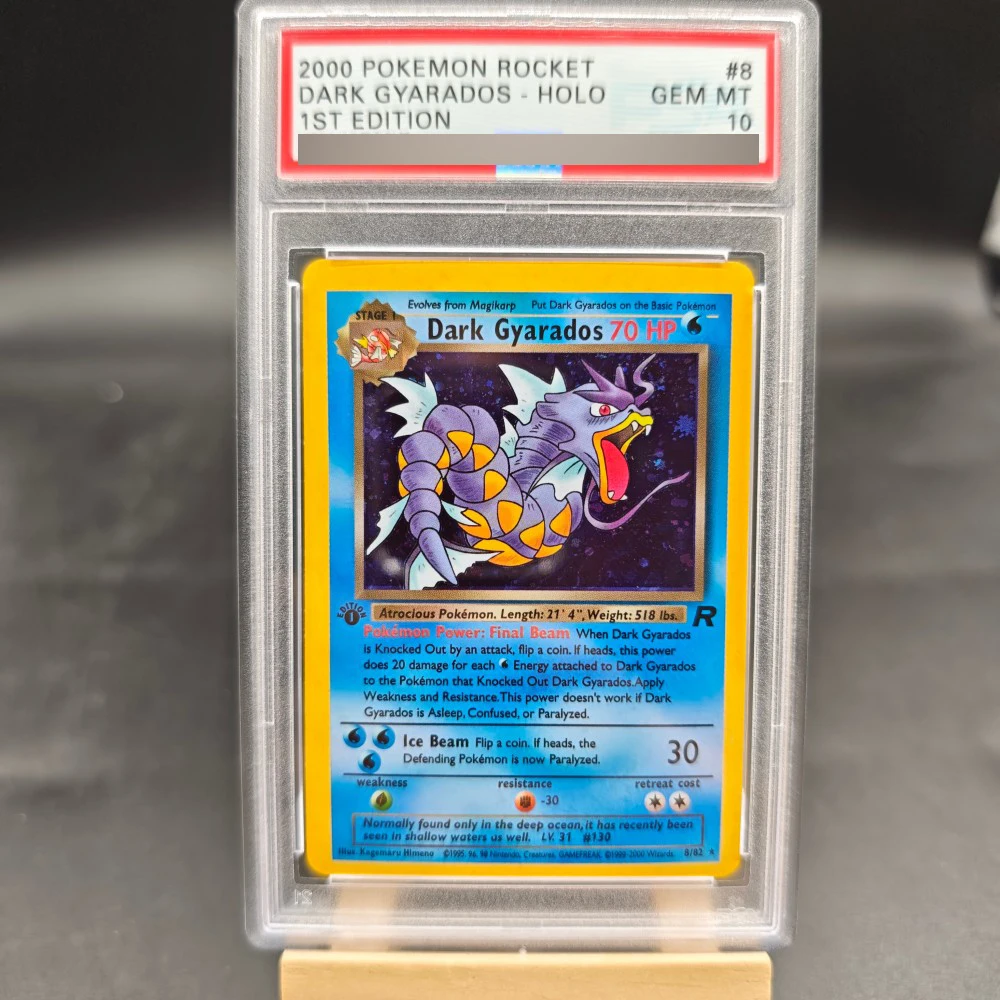 

PTCG 1St Dark Gyarados Blastoise Magikarp Raichu, карта с английским рейтингом, сделай сам, копия версии, классическая коллекционная карта аниме, подарочная игрушка