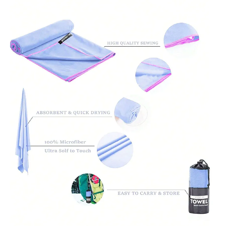 Toalha esportiva de secagem rápida natação ginásio fitness toalhas absorventes rápidas acampamento correndo natação praia toalhas de pano