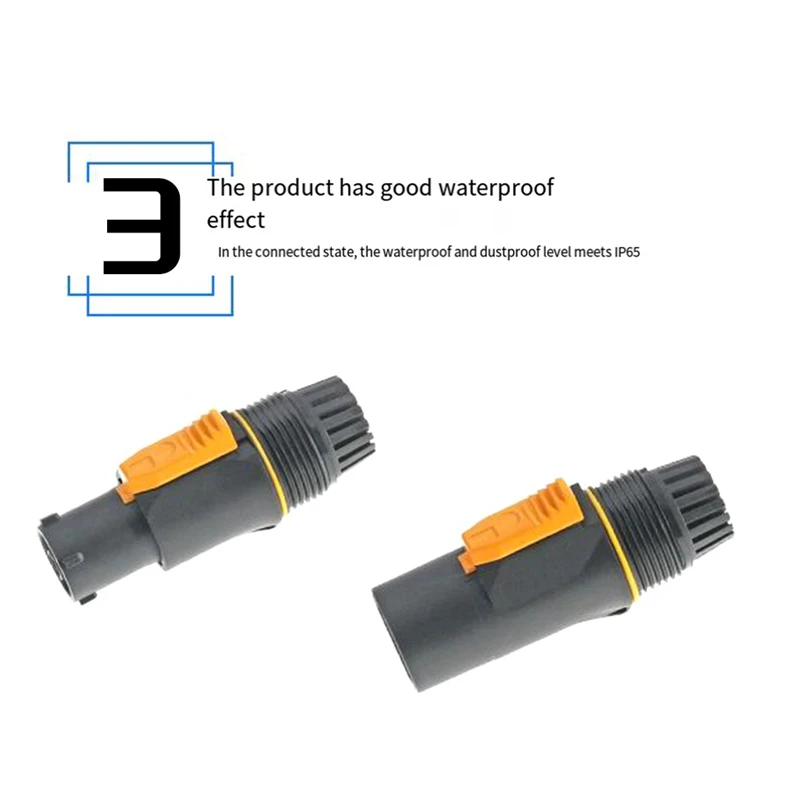 A99E-Waterproof LED Display Plug Equipamento de iluminação de palco Multi-Função Conveniente Iluminação Conector de alimentação Plugues