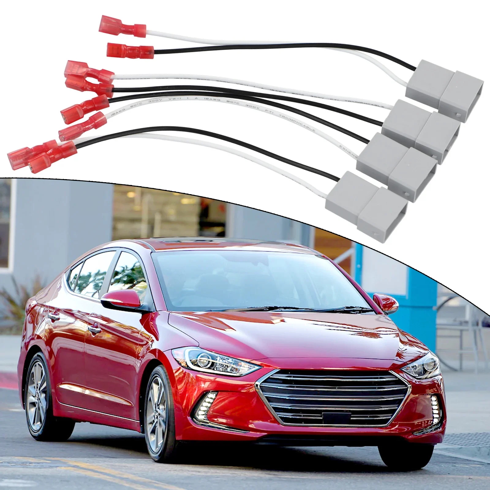 High Quality Hot Sale Speaker Wire Harness Adapter 180mm/7.09" ABS Plastic For Accord 1986-2020 Civic For Honda view 3