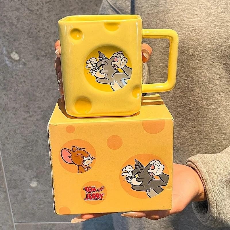 أنيمي 450 مللي توم وجيري السيراميك الجبن القدح لطيف طالب موضة كوب حليب فتاة مكتب الكرتون فنجان القهوة مع صندوق ألوان جديد #3