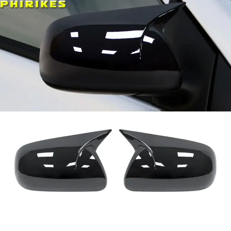 Para toyota corolla 2007-2013 vios yaris sedan p90 espelho retrovisor do carro capa asa tampa adesivo porta exterior caso guarnição