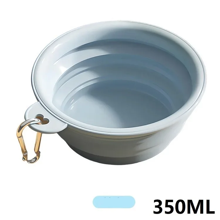 350ML Zusammenklappbarer Silikon-Haustierschüssel, Faltbarer Hundetrinknapf, Tragbarer Wasserschüssel für Hunde & Katzen zur Verwendung im Freien – Detail 3