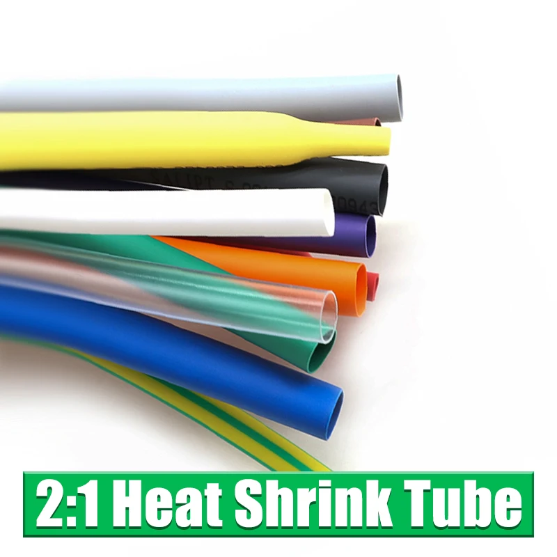 1M 2:1 Heat Shrink Tube Dia1 2 3 4 5 6 8 10 12 14 16 18 20 22 25 30 35 40 45 50 60 70 80mm Polyolefin Cable sleeve shrink tube