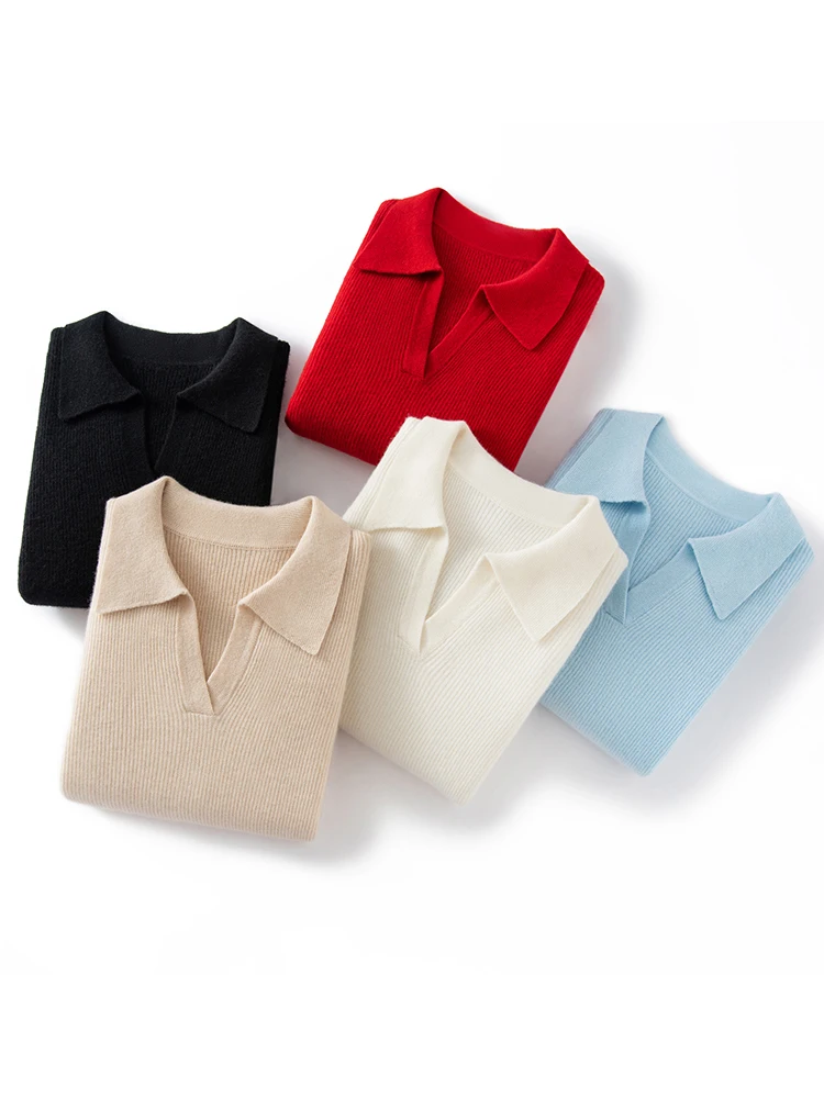 TLOML Dames 100% Kasjmier Trui Kraagvorm V-hals Trui Kasjmier Truien Herfst Winter Zacht Warm Casual Dikke Top