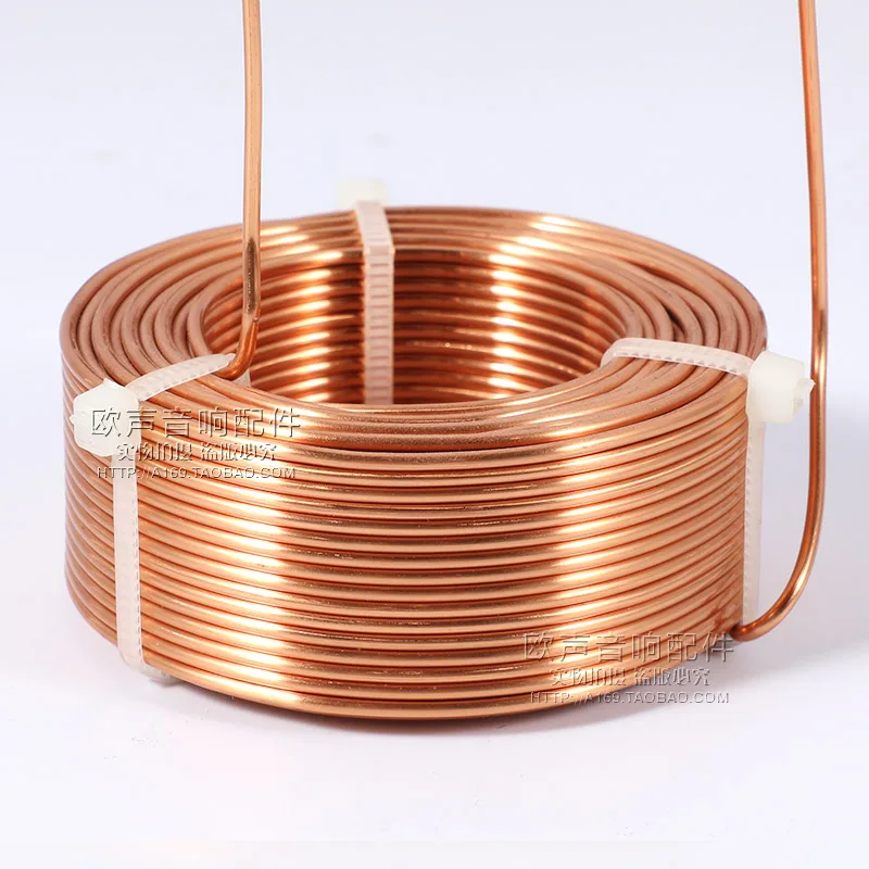 1.6mm Pure Copper Hollow Inductor HIFI Audio Frequency Divider Crossover Inductor Coil 4N Oxygen-free Copper