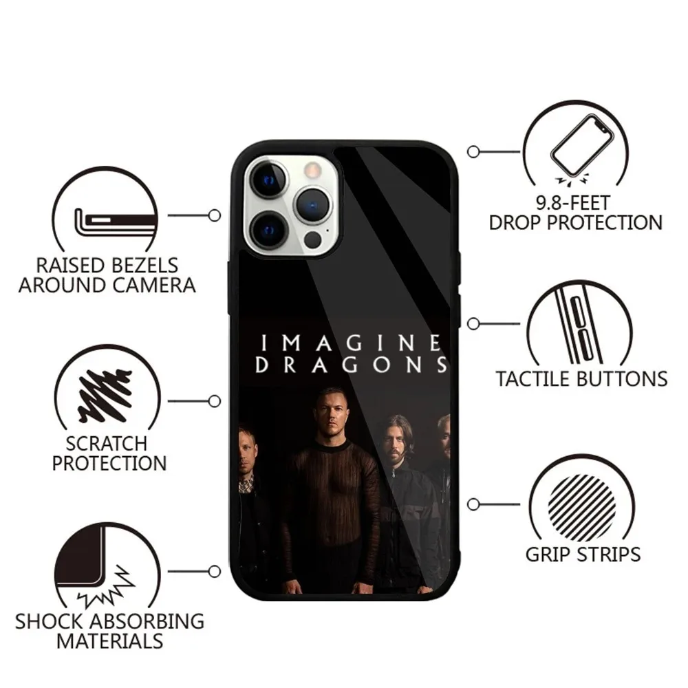 Band I-Imagine Dragons Loom Phone Case Strong Magnetic For IPhone 15,14,13,Pro,Max,Plus,11,12,Mini For Magsafe Wireless Charging