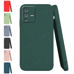 For Cover Vivo V23 5G Case For Vivo V23 5G Capas Luxury Liquid Silicone Shockproof Full Soft Cover For Vivo V23 Pro 5G Fundas
