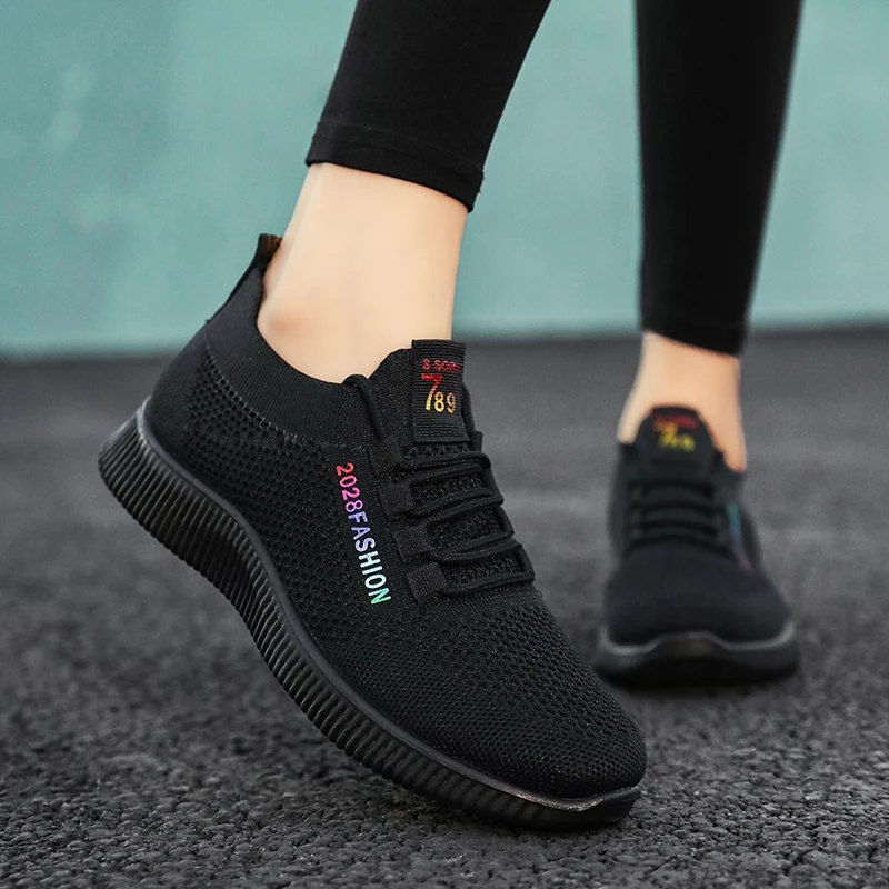 Tenis Feminino Women Sneaker Shoes Female Lace-up Casual Tennis Red Sport Gym Outdoor Platform Mesh Breathable Zapatillas Mujer