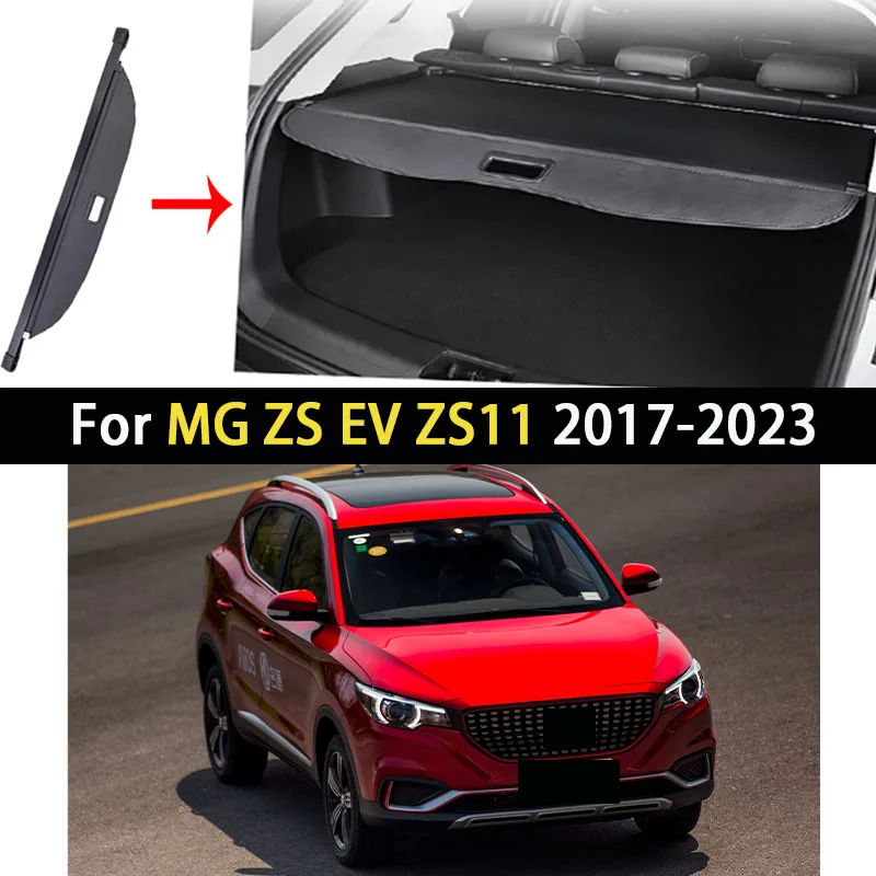 

Rear Trunk Cargo Cover Curtain For MG ZS EV ZS11 ZX 2017-2023 2024 2018 Security Rack Luggage Storage Car Shelters Accessories