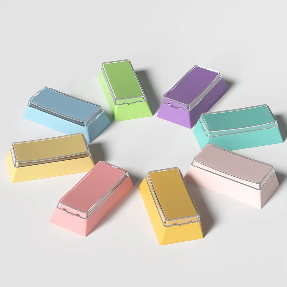 

Цельный колпачок для клавиш Macaron Color 2U 2.0X PBT + PC, пустой вишневый профиль R4, колпачок для клавиш высоты для переключателя MX, задняя часть клавиатуры
