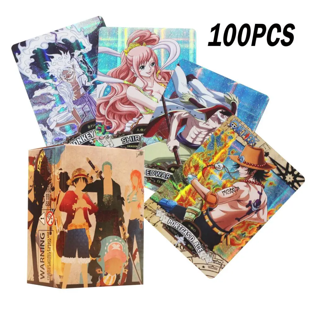 50-100Pcs One Piece Card English Version Holographic SSR Shine Collection Cards Luffy Shanks Anime Character Carte for Children