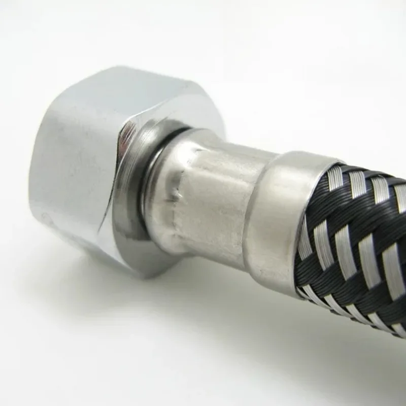 1/2 Inch Braided Water Supply Hose High Pressure Flexible Pipe For Toilet Faucet Hot Cold Water Connection