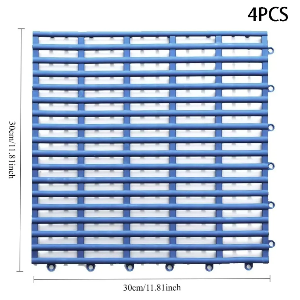 Water Insulation Interlocking Non-Slip Mat Quick-Dry Waterproof Floor Mat Cushioned Drainage Bathroom Mat Balcony Use