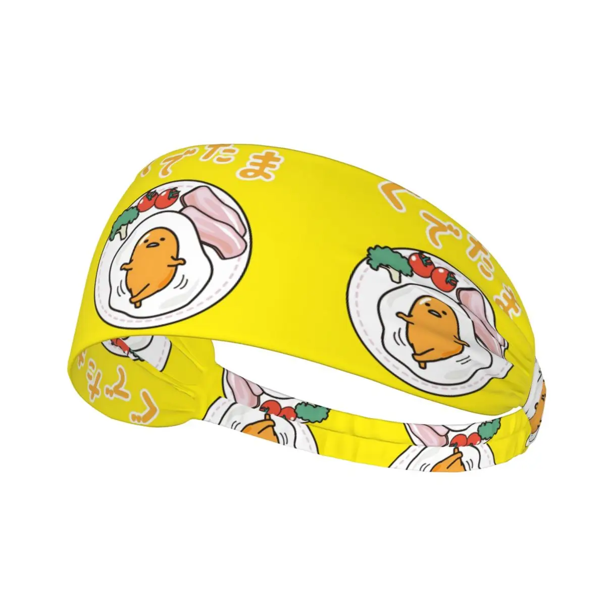 

Custom Cartoon Gudetama Anime Gym Sweatband Women Men Non Slip Quick Drying Headbands Football