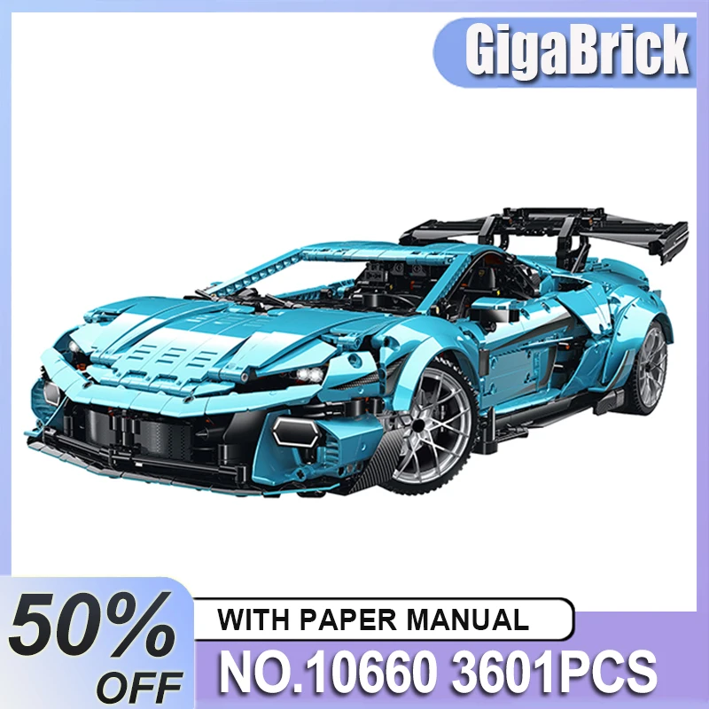 

New GULY 10660 MOC Unique Speed Racing Building Blocks Luxury Hypercar Model Bricks Puzzle Assembly DIY Toy Birthday Gifts Kids