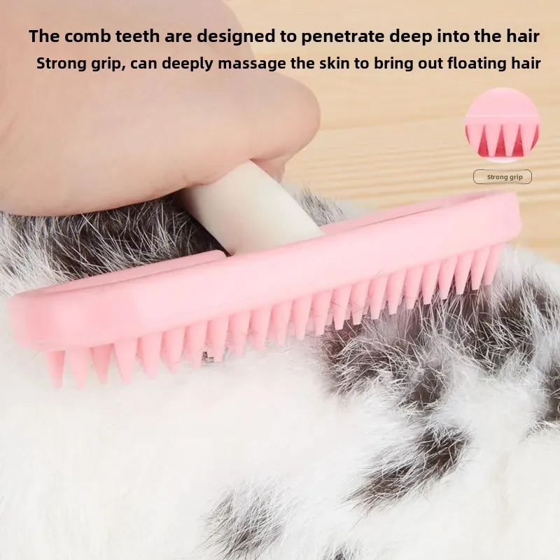 Rabbit Comb Silicone Small Pet Comb Cat Hair Comb Brush, Guinea Pig Hair Cleaning Beauty Care Tool Beauty Trimmer Pet Bath Comb gallery 1
