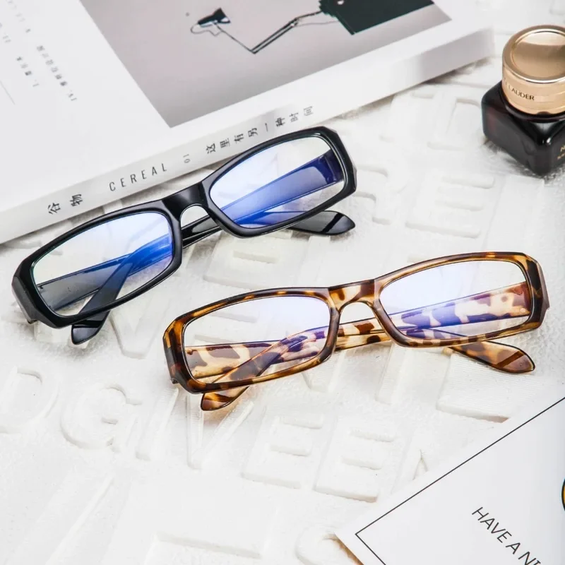 Retro Small Square Frame Glasses Women Harajuku Japanese Eyeglasses Clear Reading Spectacle Blue Light Blocking Eyewears