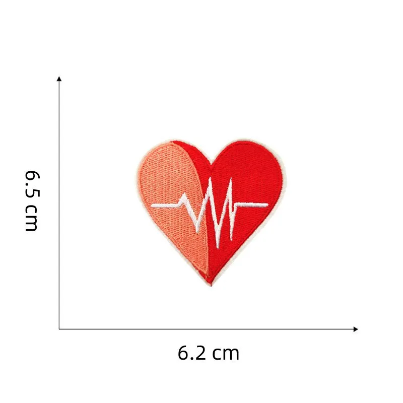 Parches adhesivos térmicos para reparar artículos textiles, pegatinas de corazón de enfermera de dibujos animados, bordado, insignia de Hospital,