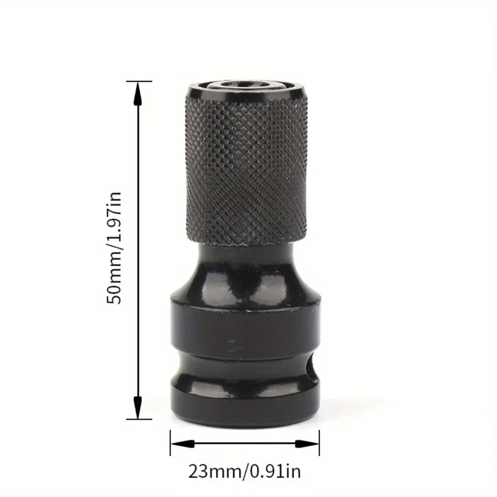1pc Impact Wrench to Drill Adapter 1/2 to 1/4 Hex Converter Socket Extension Bit Holder for Electric Wrench and Power Tools