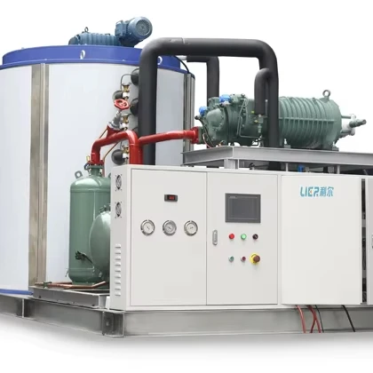 20-Ton Large Industrial Flake Ice Machine with PLC & Motor High Productivity Competitive Price