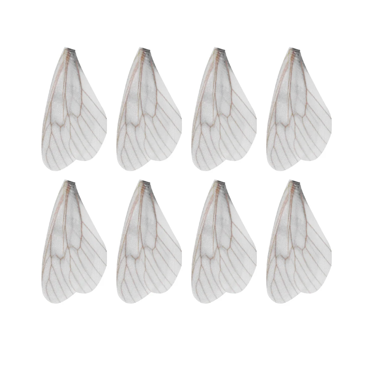 

20Pcs White Simulated Dragonfly Wings Durable Artificial Wing Decors for DIY Handmade Earring Brooch Crafts Earring Decors
