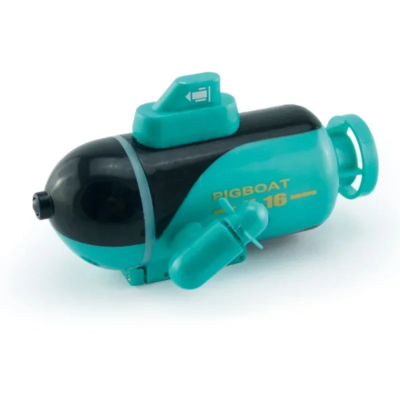 Mini submarino rc 2.4ghz com luz led barco de controle de rádio à prova d'água recarregável submarinos elétricos presentes brinquedos para crianças