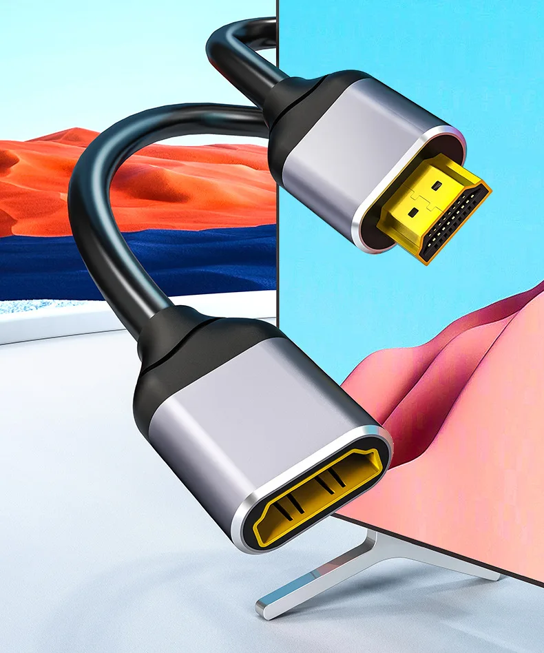 HDMI 2,1 Verlängerung Stecker zu Buchse Kabel 8k 60Hz/4k 144Hz/2k 165Hz HD HDMI-Kabel unterstützen dynamische HDR für TV, Displays, Projektoren – Detail 2