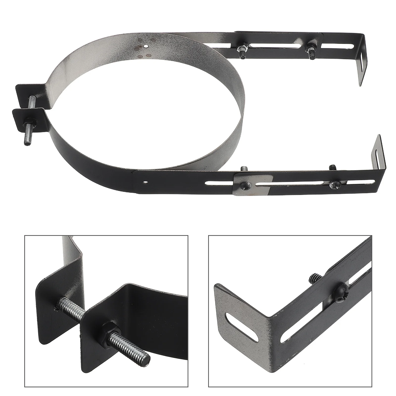 

Stainless Steel Adjustable Chimney Pipe Bracket 6 Inch Wall Mount Holder for Chimney Extension Stove Pipe Support Clamp